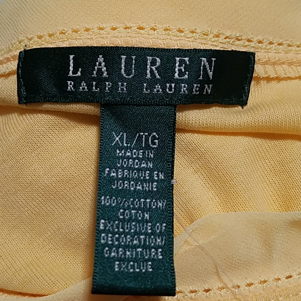 Ralph Lauren Yellow Knit Sleeveless Top sz XL NEW - Picture 6 of 11